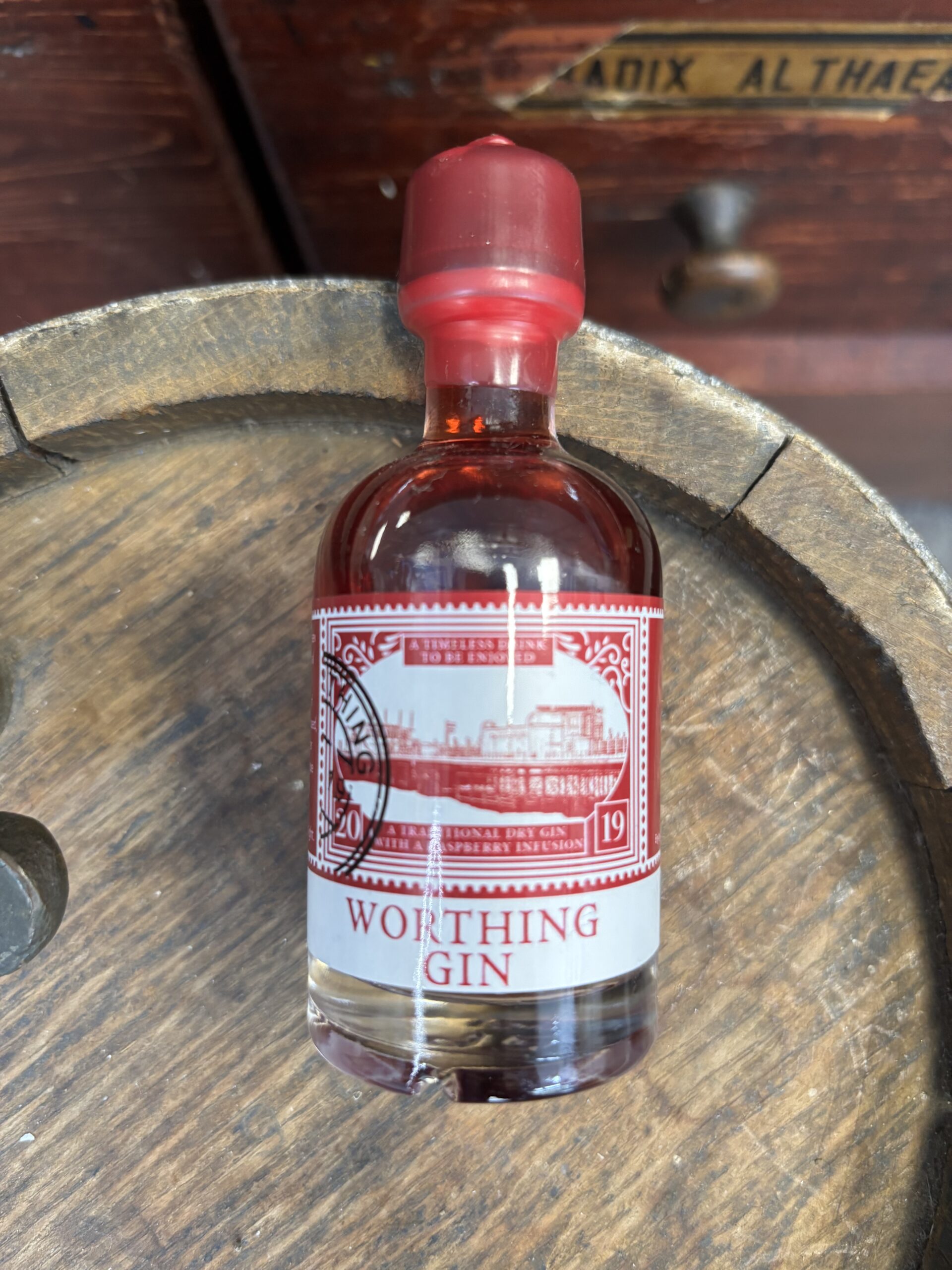 Worthing Gin Raspbery infusion minature 50ml bottle